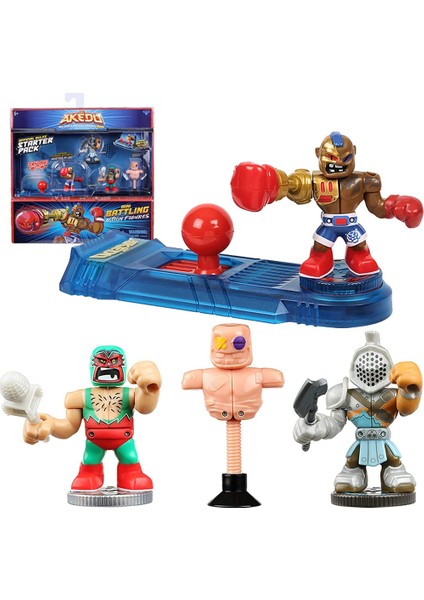 Akedo Arcade Warriors Başlangıç Paketi Mini Battle Aksiyon Figürleri Hazır Efsanevi Yumruk Saldırı Çocuk CHILDREN39S Oyuncaklar Hediyeler (Yurt Dışından)