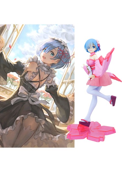 Anime Rem Model Kimono Sıfırdan Farklı Bir Dünyada Yaşam Aksiyon Figürü (Yurt Dışından)