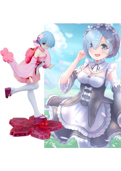 Anime Rem Model Kimono Sıfırdan Farklı Bir Dünyada Yaşam Aksiyon Figürü (Yurt Dışından)