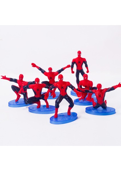 Adet/takım Avengers Marvel Örümcek Adam Plastik Örümcek Adam Aksiyon Figürü Takım Elbise Koleksiyon Modeli Çocuk Oyuncak Süslemeleri Kek Tarzı: 7 Adet (10 Cm) (Yurt Dışından)