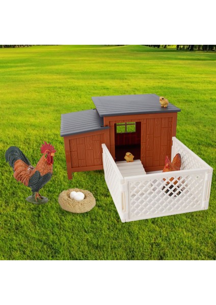 Tavuk Yuvası Heykelcik Zarif Güzel Eğitim Çiftlik Evi Kümes Hayvanları Modeli Şekil Hediye Için (Yurt Dışından) fırsatları