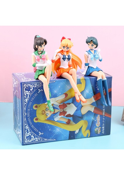 12 cm Anime Sailor Aksiyon Figürü Güzel Kız Su Buz Ay Plüton Sarı Saç Kawaii Oturan Koleksiyon Model Oyuncak (Yurt Dışından) fiyatları