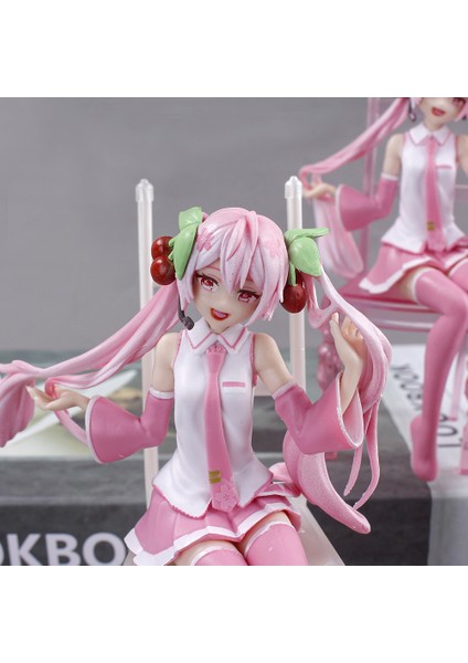 Sıcak Anime Figürü 15 cm Kawaii Sakura Pembe Kız Bir Sandalyede Oturan Pvc Model Oyuncak Bebekler Koleksiyonu Doğum Günü Kız Hediye Ev Dekor (Yurt Dışından) fiyatları