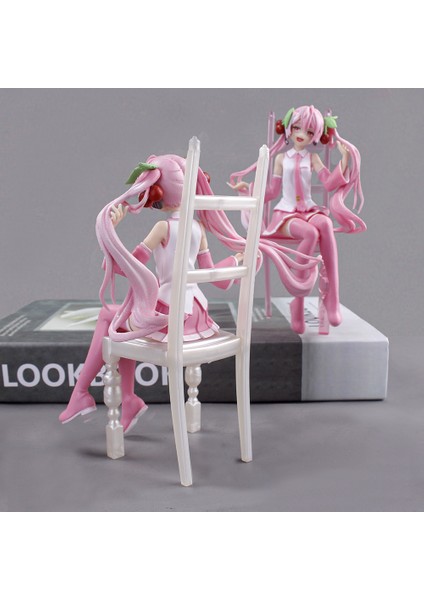 Sıcak Anime Figürü 15 cm Kawaii Sakura Pembe Kız Bir Sandalyede Oturan Pvc Model Oyuncak Bebekler Koleksiyonu Doğum Günü Kız Hediye Ev Dekor (Yurt Dışından) fırsatları