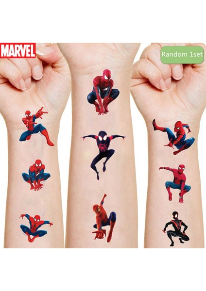 Marvel Avengers Anime Figürü Örümcek Adam Su Transfer Kağıdı Karikatür Dövme Çıkartmalar Dekorasyon Çocuk Oyuncakları Doğum Günü Hediyeleri (Yurt Dışından)