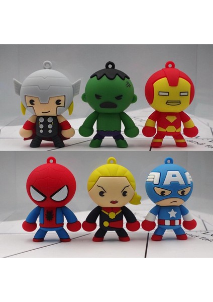 Disney Marvel Örümcek Adam Hulk Kaptan Amerika Aksiyon Figürü Demir Adam Örümcek Adam Disney Modeli Mini Oyuncaklar 6.5 cm Pvc Şekil Çocuklar Hediyeler (Yurt Dışından)