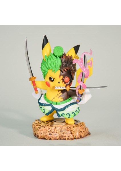 Anime Pokemon Pikachu Cosplay Roronoa Zoro Tek Parça Gk Koleksiyonu Hediyeler Dekorasyon Aksiyon Figürü Heykelleri (Yurt Dışından)