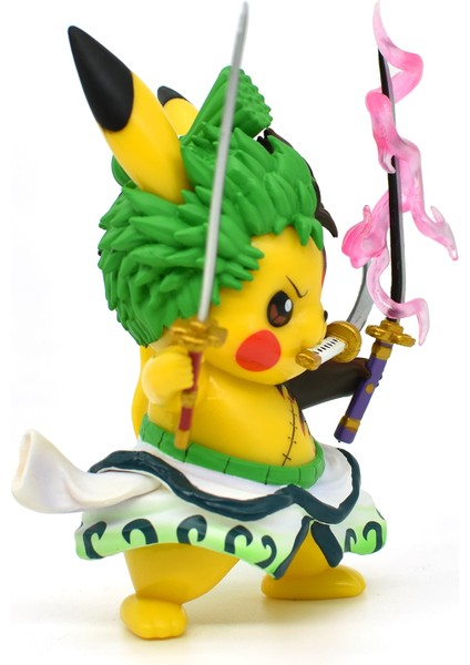 Anime Pokemon Pikachu Cosplay Roronoa Zoro Tek Parça Gk Koleksiyonu Hediyeler Dekorasyon Aksiyon Figürü Heykelleri (Yurt Dışından) fırsatları