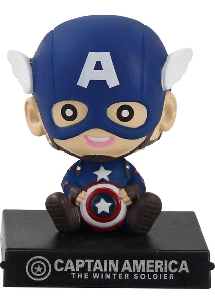 12 cm Bobble Kafa Şekil Jack Örümcek Adam Hulk Dikiş Kaptan Amerika Deadpool Thanos Demir Adam Model Oyuncak Araba Dekorasyon Telefon Tutma (Yurt Dışından)