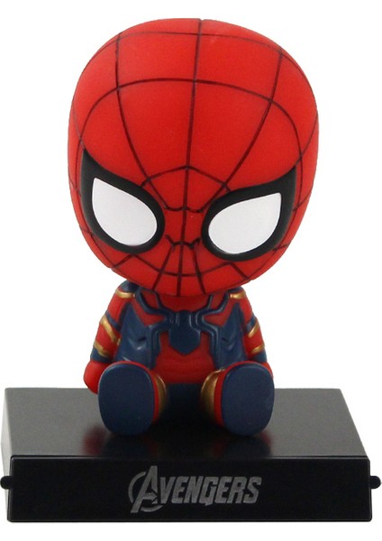 12 cm Bobble Kafa Şekil Jack Örümcek Adam Hulk Dikiş Kaptan Amerika Deadpool Thanos Demir Adam Model Oyuncak Araba Dekorasyon Telefon Tutma (Yurt Dışından)
