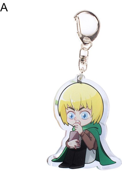 Anime Figürü Anahtarlık Şeffaf Baskı Akrilik Anahtarlık Anime Attack On Titan (Yurt Dışından)