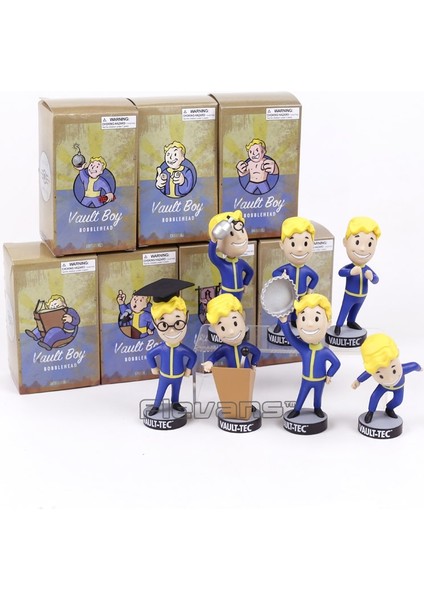 Fallout Vault Boy Bobble Head Doll Pvc Action Figure Koleksiyon Model Oyuncak 7 Stilleri (Yurt Dışından)