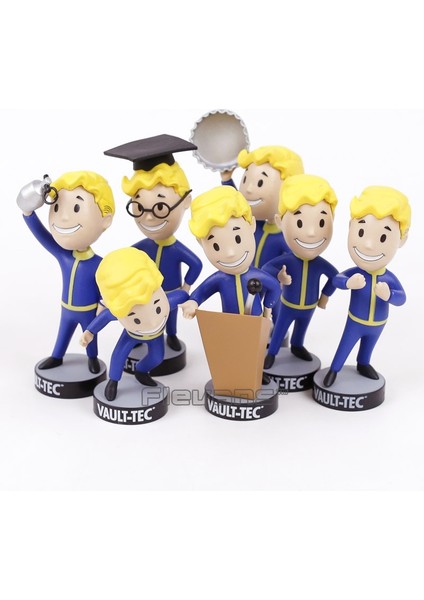 Fallout Vault Boy Bobble Head Doll Pvc Action Figure Koleksiyon Model Oyuncak 7 Stilleri (Yurt Dışından)