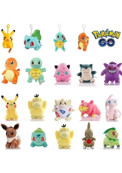 Larvitar-Pokemon Pikachu Bebekler Anime Karikatür Doldurulmuş Oyuncaklar Jigglypuff Eevee Squirtle Oyuncaklar Öğrenci Çocuk Çantası Kolye Çocuklar Sevimli Noel Hediyeleri (Yurt Dışından)