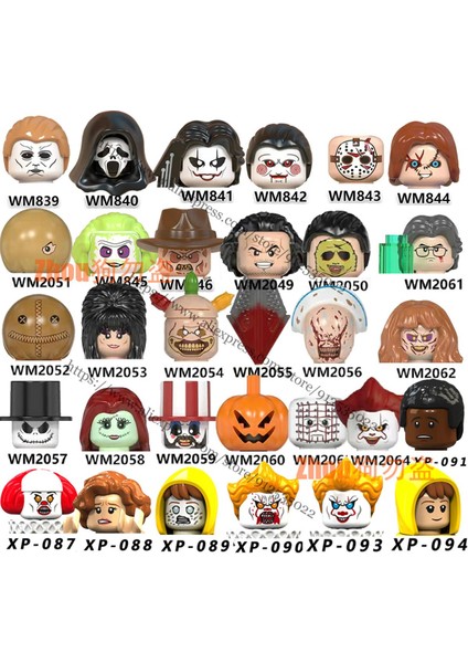 Yapı Taşları Cadılar Bayramı Freedy Hannibal Spn Palyaço Billy Freedy Jeepers Creepers Korkunç Rakamlar Aksiyon Oyuncaklar Çocuklar Için (Yurt Dışından)