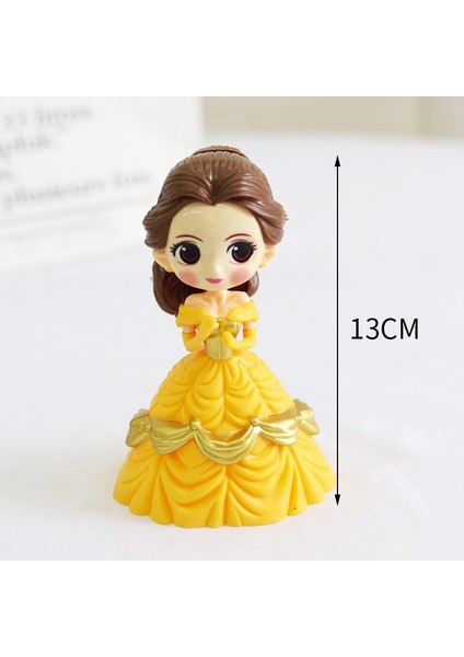 Ync Disney Prenses Figürü Sevimli Figürler Koleksiyon Pamuk Prenses, Bella, Elsa, Sophia, Ariel Şekil Kek Oyuncak Topper Hediye (Yurt Dışından)