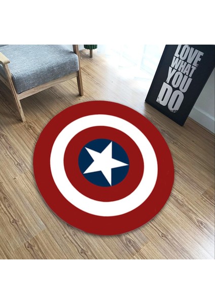 Yenı 60 cm Dairesel Marvel Avengers Peluş Halı Demir Adam Batman Örümcek Adam Halı Mat Pamuk Noel Hediyesi Oyuncaklar Çocuklar Için (Yurt Dışından)