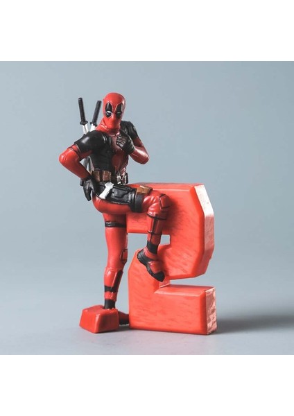 Disney Marvel 6-8 cm Deadpool 2 Aksiyon Figürü Ayakta Oturma Duruşu Anime Dekorasyon Pvc Koleksiyon Oyuncak Modeli Çocuk Hediye (Yurt Dışından)