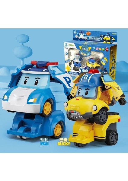 2pcs-3-Robocar Oyuncak Orijinal Poli Oyuncak Dönüştürme Robot Araba Modeli Anime Aksiyon Figürü Oyuncak Çocuklar Noel Hediyesi (Yurt Dışından)