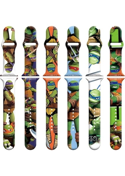 Tmnt-11-38 40 41 Mm-Teenage Mutant Ninja Turtles Band Apple Watch Band 44MM 40MM 45MM 41MM 49MM 42MM 38MM Band Iwatch Series 7 Se 4 5 6 8 Ultra Band (Yurt Dışından)