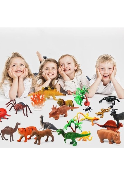 Kelebek 8 Adet-12 Adet Hayvanlar Dinozor Sealife Karınca Örümcek Yılan Tereyağlı Kertenkele Çiftliği Vahşi Hayvan Modeli Plastik Oyuncak Erkek Çocuk Oyuncakları Çocuk (Yurt Dışından)