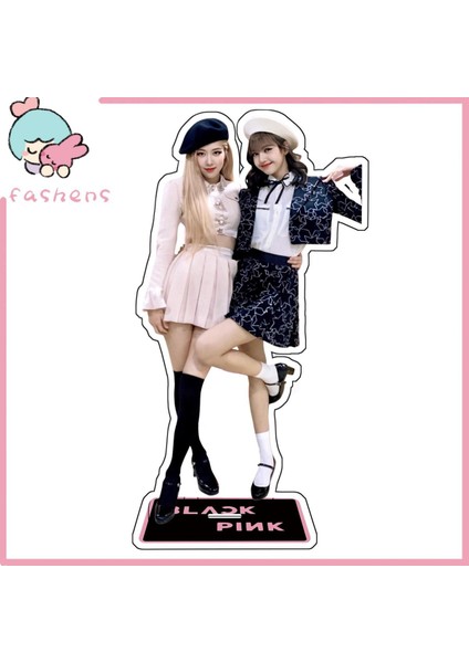 Jennie Standı Burcu Lisa Jennie Pembe Şekil Standee Akrilik Dekor Standı (Yurt Dışından)