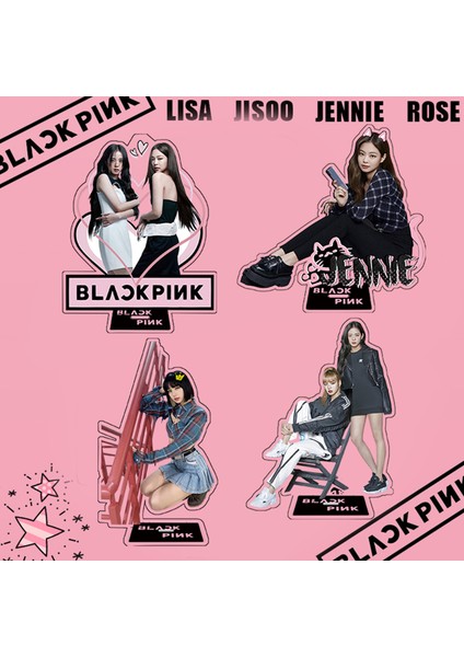Jennie Standı Burcu Lisa Jennie Pembe Şekil Standee Akrilik Dekor Standı (Yurt Dışından) fiyatları