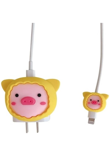 Hamburg 4'lü Set -Sanrio Kawaii Veri Kablosu Koruyucu Kapak Iphone 18/20W Karikatür Anime Moda Şarj Cihazı Kafa Koruma Kılıfı 1.4m (Yurt Dışından)