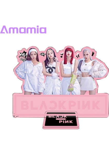 Amamia Şekilli Kalıp Plaka Şeffaf Baskı Grup Üyesi Jisoo Jennie Lisa Rose Standı Şekil Masaüstü Süsleme (Yurt Dışından) fiyatları