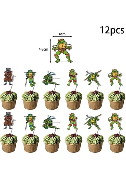 Bayrağı Çekin 1 Takım-Teenage Mutant Ninja Turtles Tmnt Tema Doğum Günü Partisi Dekorasyon Parti Malzemeleri Bayrak Afiş Kek Balon Seti Ev Dekorasyon (Yurt Dışından)