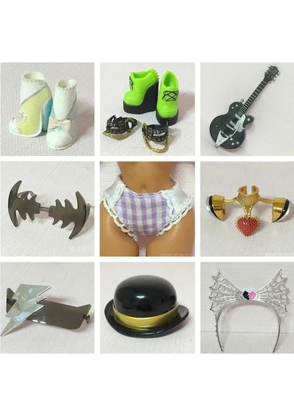 Beyaz-Aksesuarları Gözlük Ayakkabı Elbise Iç Çamaşırı 30 cm Bebek Oyun Evi Kız Için Hediye Takım Elbise 1/6 Plastik Bebek (Yurt Dışından)
