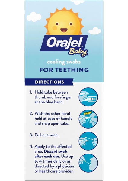 Baby Daytime Cooling Swabs For Teething 2.6ml
