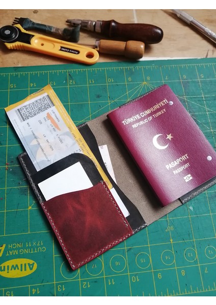 Hakiki Deri Pasaport Kılıfı Kişiye Özel El Yapımı Seyahat Cüzdan Gerçek Deri MP42 fırsatları