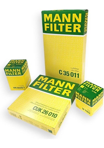 Seat Ibiza 2015-2017 1.4 Dizel Cus Motor Mann Filtre Seti Takımı