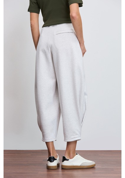 Yüksek Bel Slouchy Pileli Pantolon