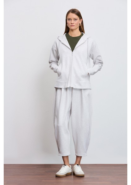 Yüksek Bel Slouchy Pileli Pantolon