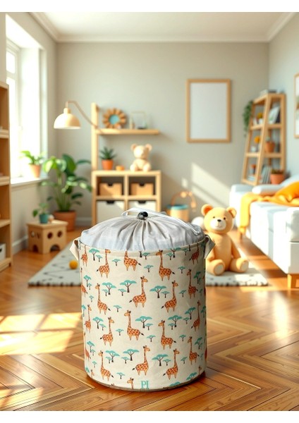 Giraffe 2 Fileli Çok Amaçlı Oyuncak Saklama Kutusu Çamaşır Sepeti Katlanır Düzenleyici Sepet 37X40 fiyatları