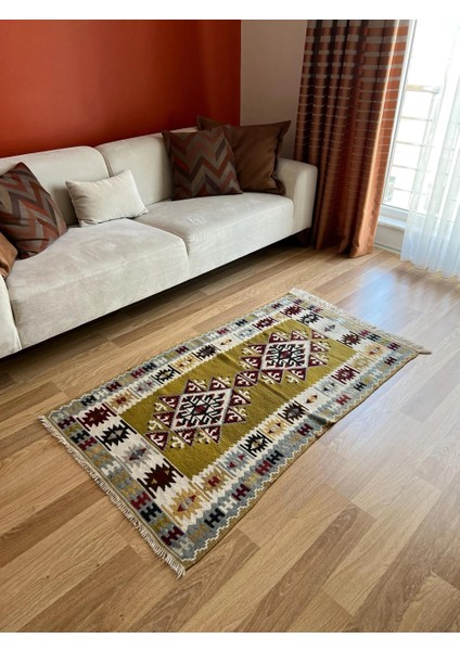 82 x 153 cm El Dokuma Türk Kilimi, Canlı Renkli Akrep Motifli Kilim, El Dokuma Yün Kilim, Bohem Tarzı, Eşsiz Ev Dekoru fırsatları