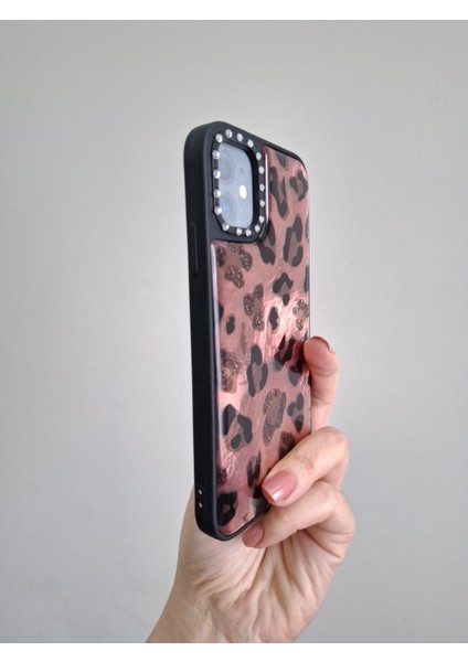 iPhone 11 Uyumlu Leopar Desenli Taşlı Kamera Çıkıntılı Kaliteli Lüks Kılıf modelleri