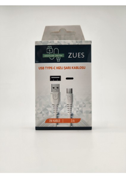 USB TYPE-C HIZLI SARJ KABLOSU 2M(3A)YERLİ ÜRETİM