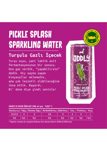 Pıckle Splash Turşu Suyu Kutu 250 ml x 12 Adet