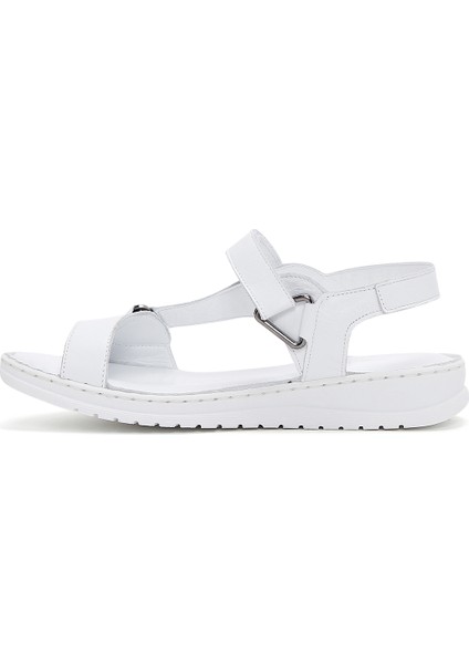Kadın Beyaz Deri Comfort Sandalet 25SFD340518 fiyatları
