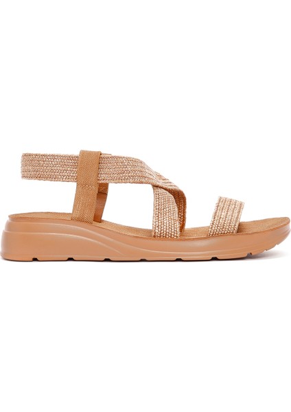 Kadın Bej Hasır Comfort Sandalet 25SFE4615M7