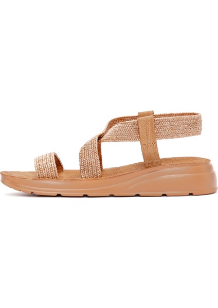 Kadın Bej Hasır Comfort Sandalet 25SFE4615M7