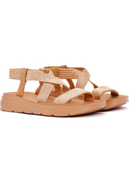Kadın Bej Hasır Comfort Sandalet 25SFE4615M7