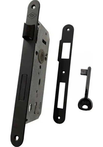 Sessiz İç Oda Kapı Kilidi Siyah 40 mmX23 mm