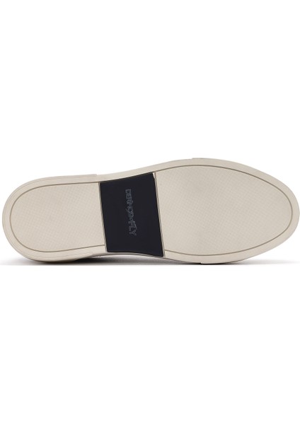 Erkek Lacivert Lastikli Deri Sneaker 25SFD631618