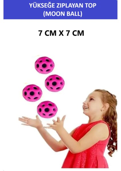 Moon Ball (Yükseğe Zıplayan Top) - 7 cm - Süper Eğlenceli Uzay Topu - Space Ball - Bouncy Ball