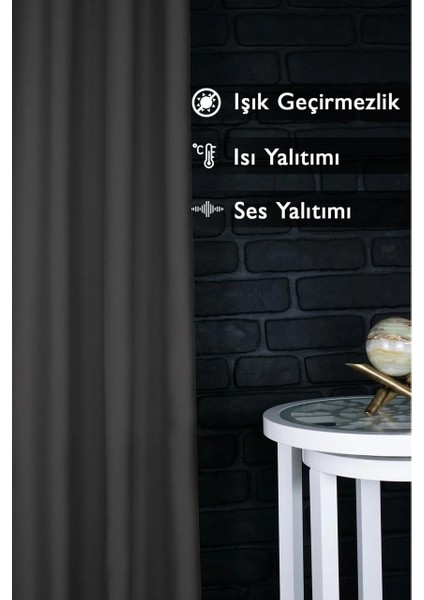 Markahil Blackout Işık Geçirmez Fon Perde Pilesiz Ekstraforlu Karartma Güneşlik