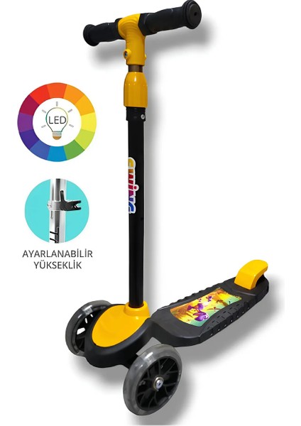 Swing Işıklı 3 Tekerlekli Scooter Sarı fiyatları